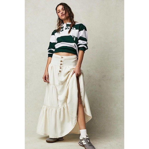 Free People Dreamweaver Maxi Skirt XS NEW - Picture 1 of 5